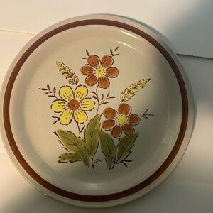 VTG Autumn Collection Stoneware Wheat Flower Dinner Plate 10.5" Japan